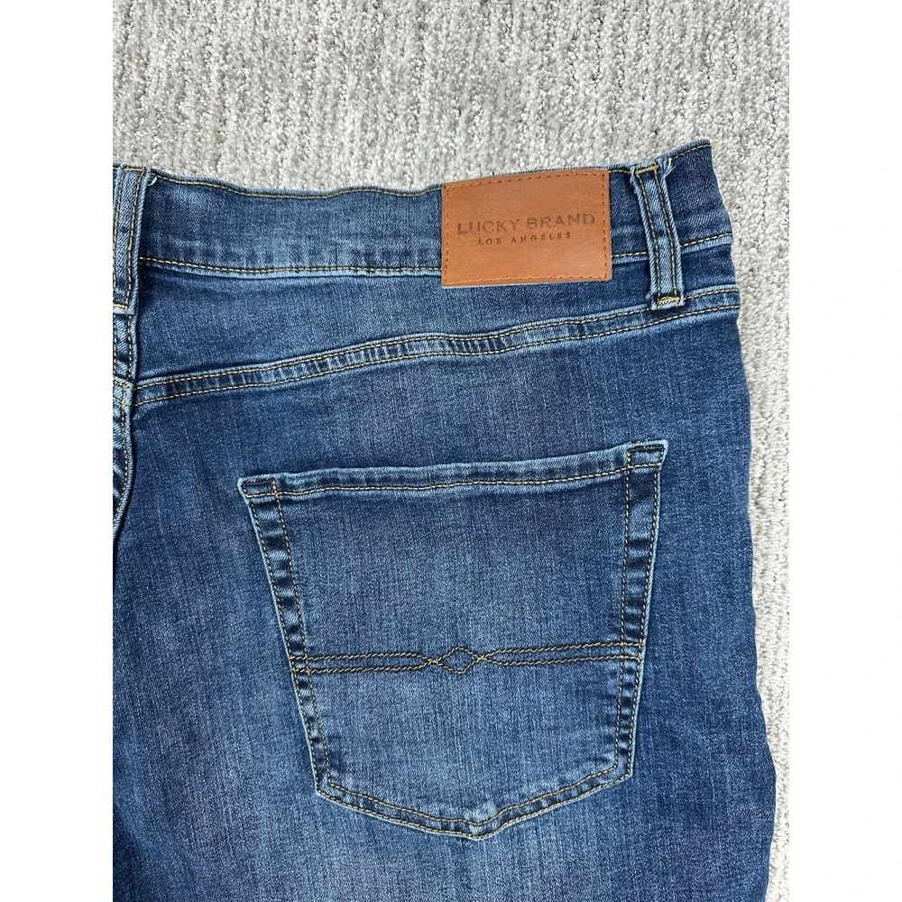 Lucky Brand 412 Athletic Slim Mens Blue Stretch Denim Jeans 38x30